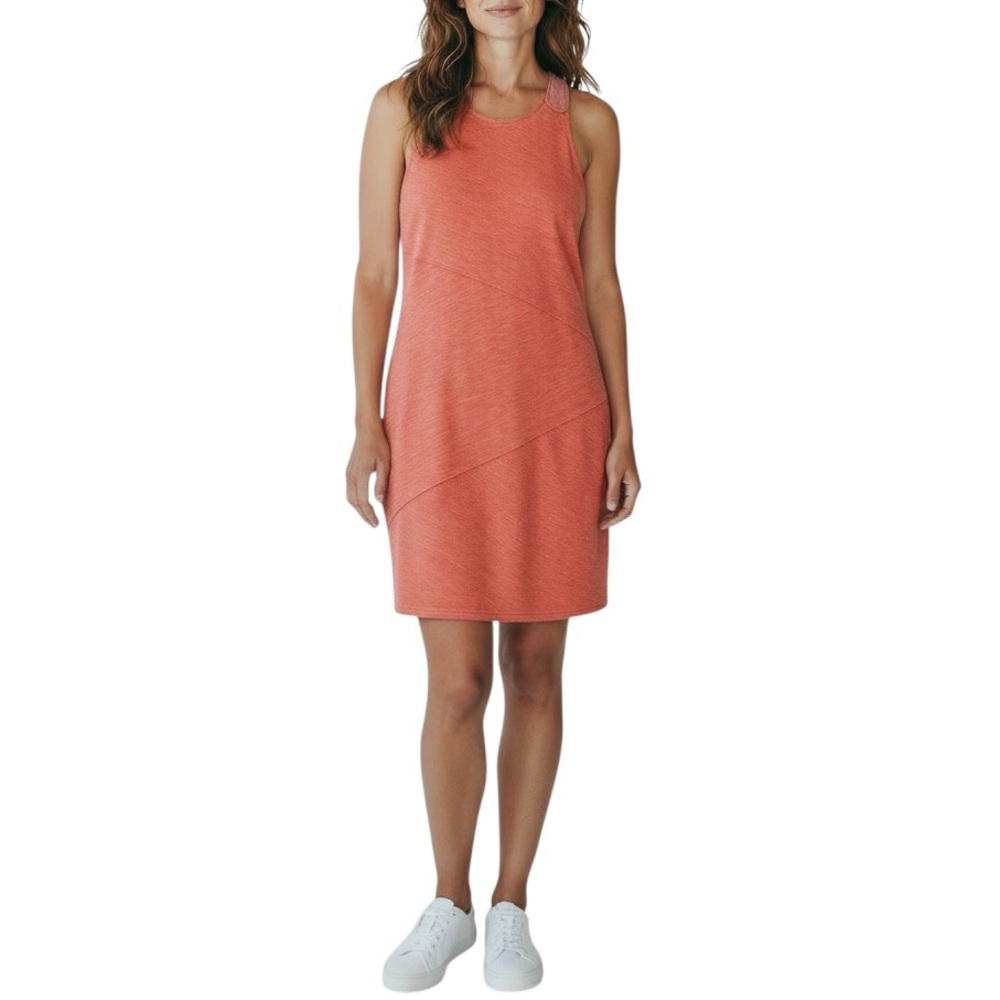 Free People fitted stretchy sleeveless dress open back Sz L excellent condition - Picture 2 of 13
